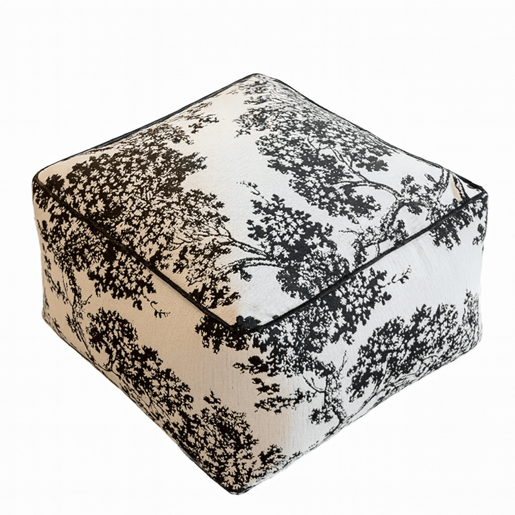 Pouf déco pour chambre, parfait pour lire, se détendre ou poser une tasse