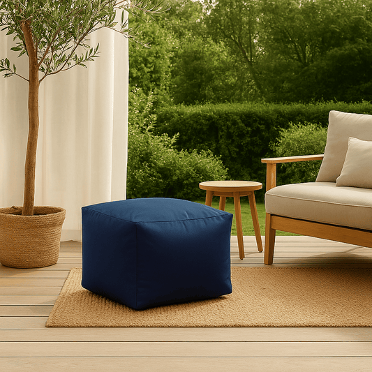 pouf carré d'extérieur pour les bains de soleil confortables