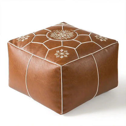 Pouf Carré Cuir